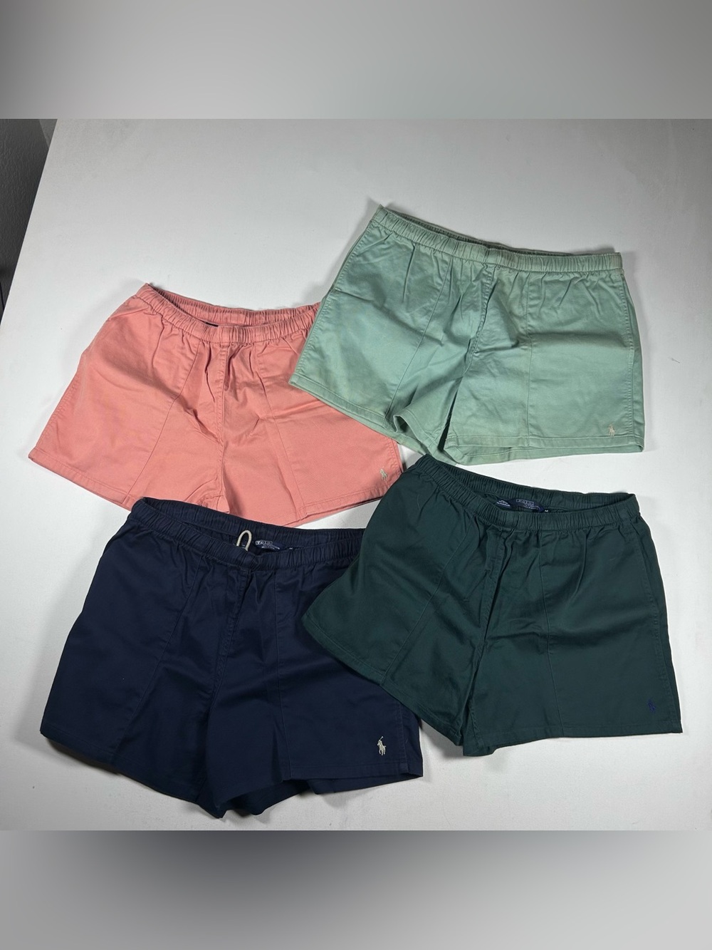 Vintage 90s Polo Ralph Lauren Mens Medium Drawstring Waist Shorts USA ~ Lot Of 4